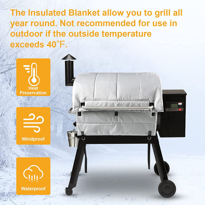 Thermal Insulated Blanket for Traeger Pro 780 BBQ Pellet Smoker Grills, fits BAC627