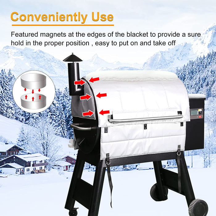 Thermal Insulated Blanket for Traeger Pro 780 BBQ Pellet Smoker Grills, fits BAC627