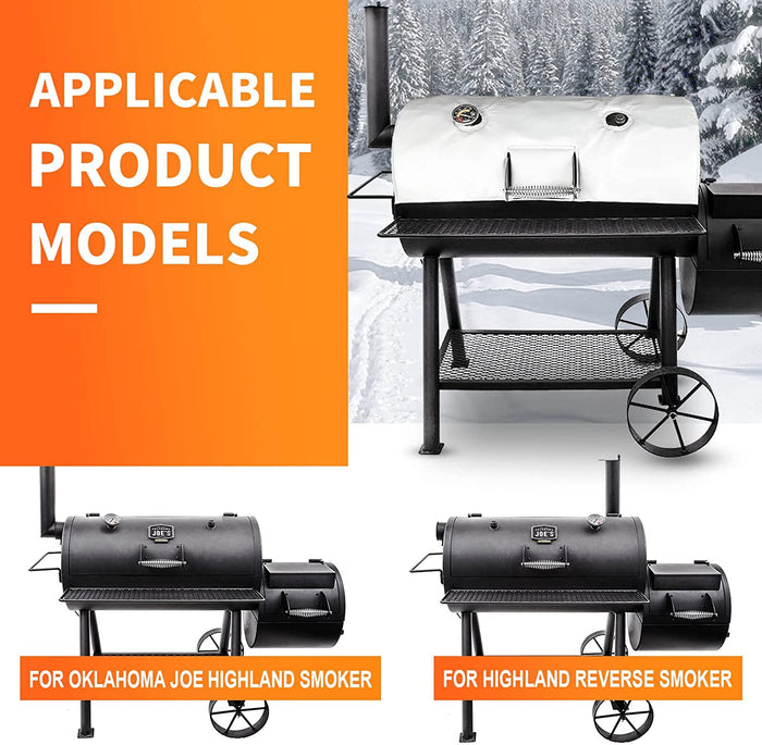 Thermal Insulated Blanket Winter Cover fits Oklahoma Joe HighLand Pellet Smoker BBQ Grills