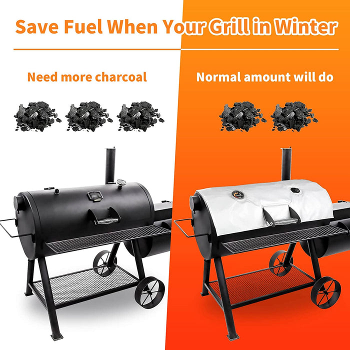 Thermal Insulated Blanket Winter Cover fits Oklahoma Joe HighLand Pellet Smoker BBQ Grills