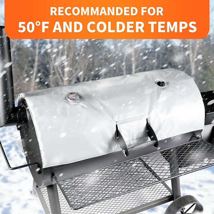Thermal Insulated Blanket Winter Cover fits Oklahoma Joe Longhorn Pellet Smoker BBQ Grills