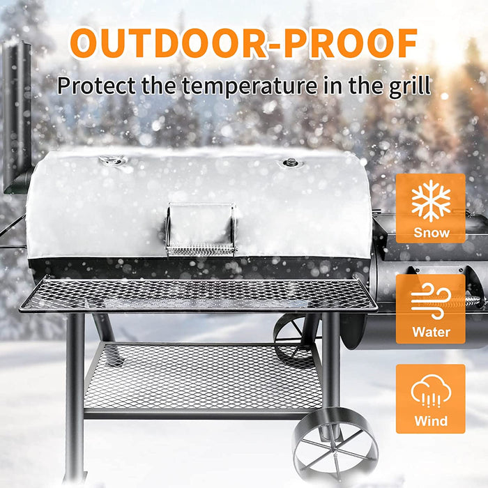 Thermal Insulated Blanket Winter Cover fits Oklahoma Joe Longhorn Pellet Smoker BBQ Grills