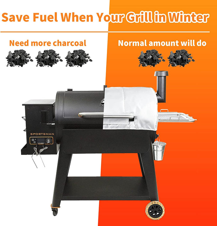 Thermal Insulated Blanket Winter Cover fits Pit Boss PB1150 Series Pellet Smoker BBQ Grills