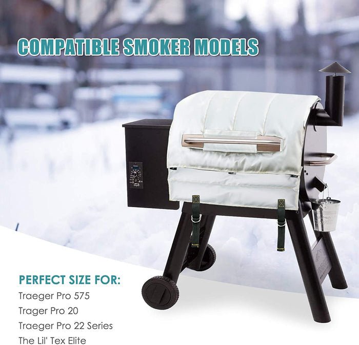 Thermal Insulation Blanket for Traeger Pro 22 Series TFB57PUB Wood Pellet Grill Smoker