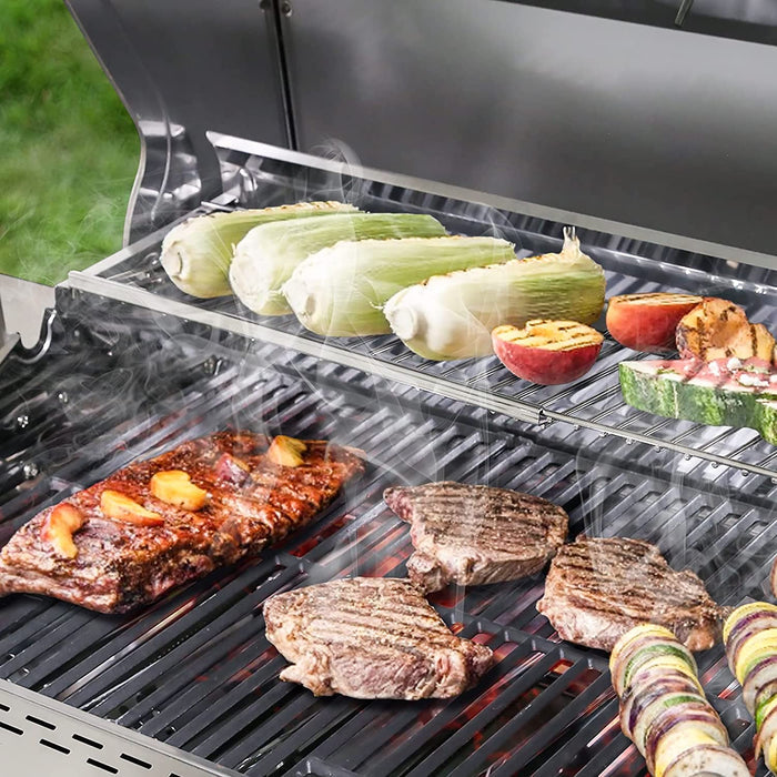 Universal Warming Rack for most Nexgrill 3-6 Burners BBQ Gas Grills, Adjust 19.7 - 32.3'' x 6.4'', Grill Rack Parts