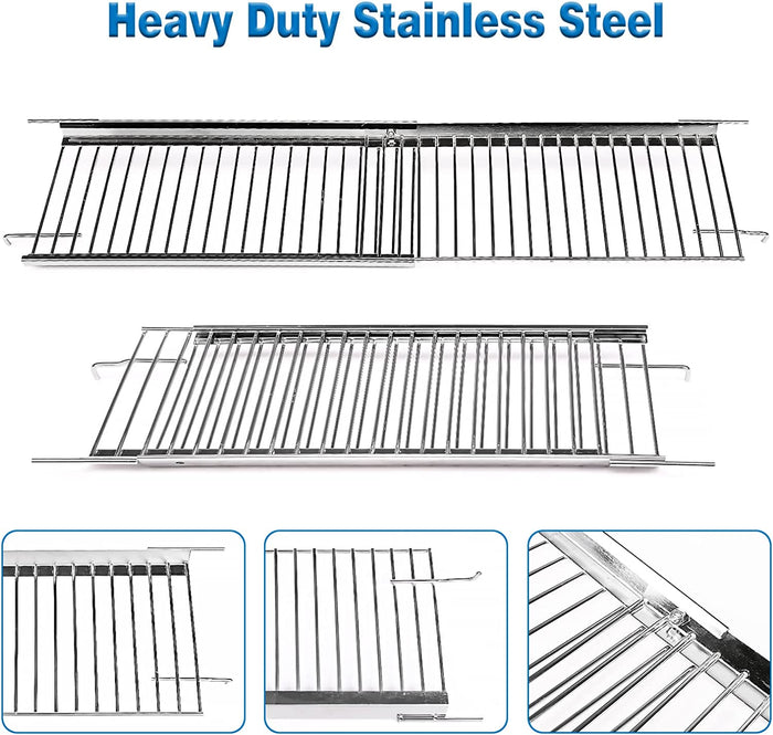 Warming Rack for Jenn Air 3-5 Burner Gas Grills, Adjust 19.7 - 32.3'' x 6.4'', Grill Rack Parts