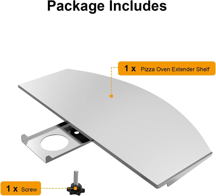 Worktable Shelf for Ooni 12 Pizza Oven, Outdoor Multifunctional Portable Pizza Oven Extender